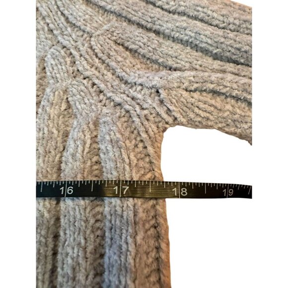 American Eagle Mockneck‎ Soft Ribbed Sweater Light Gray Size Medium - Picture 2 of 5